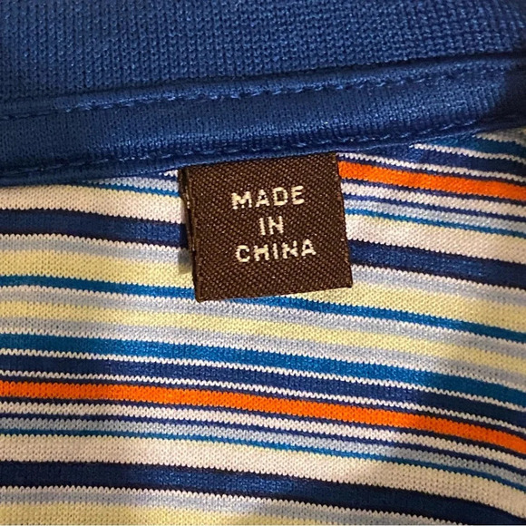 Tailorbyrd Men’s Size 3XL Golf Polo Multicolor Stripe Egyptian Cotton Casual - Picture 9 of 13